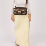 Fendi Zucca Paisley Embroidered Baguette - FashioNica