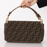 Fendi Zucca Paisley Embroidered Baguette - FashioNica