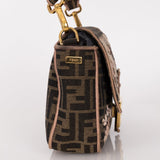 Fendi Zucca Paisley Embroidered Baguette - FashioNica
