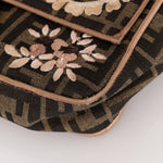Fendi Zucca Paisley Embroidered Baguette - FashioNica