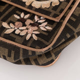 Fendi Zucca Paisley Embroidered Baguette - FashioNica