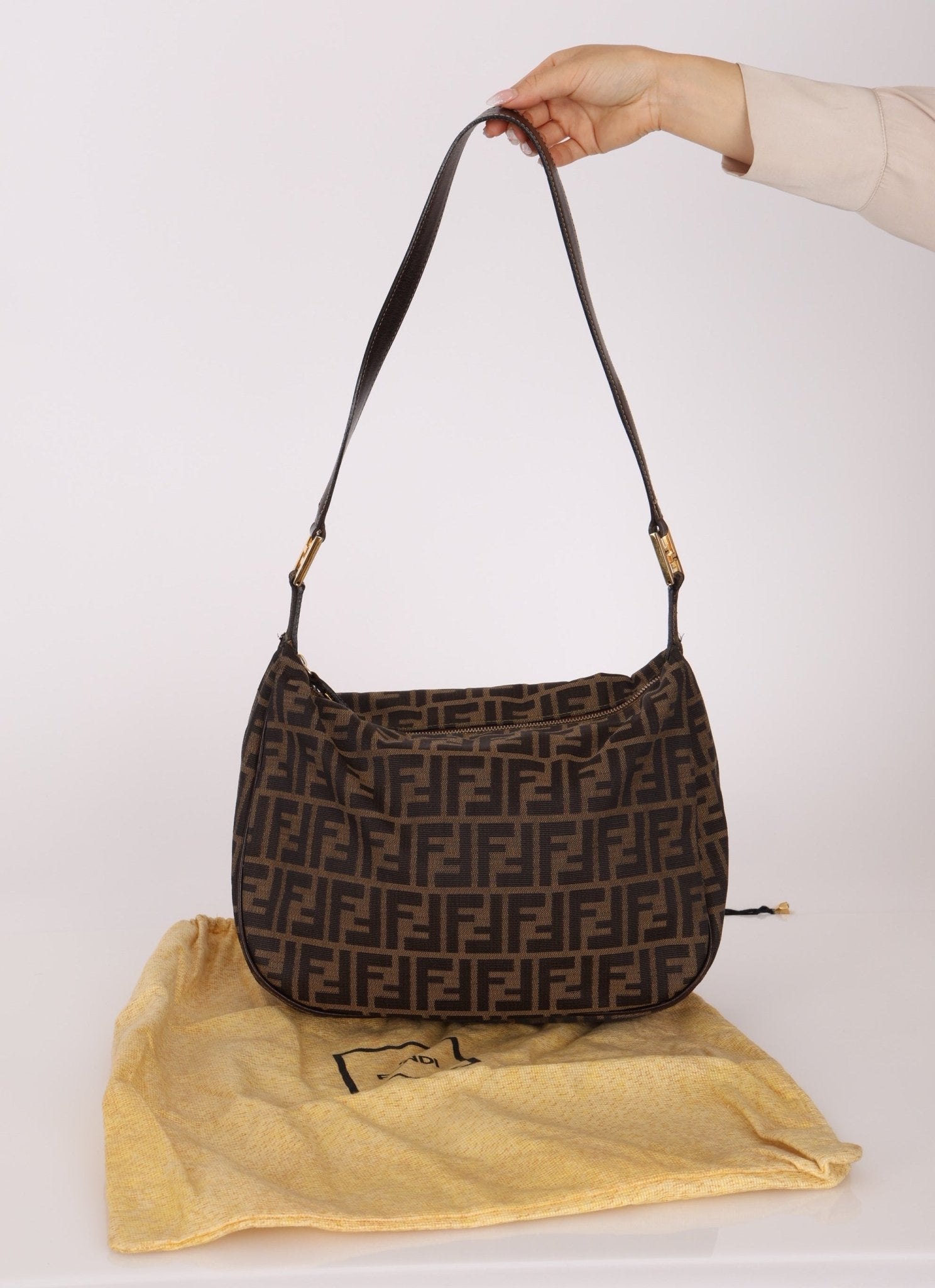 Fendi Zucca Rounded Crossbody - FashioNica