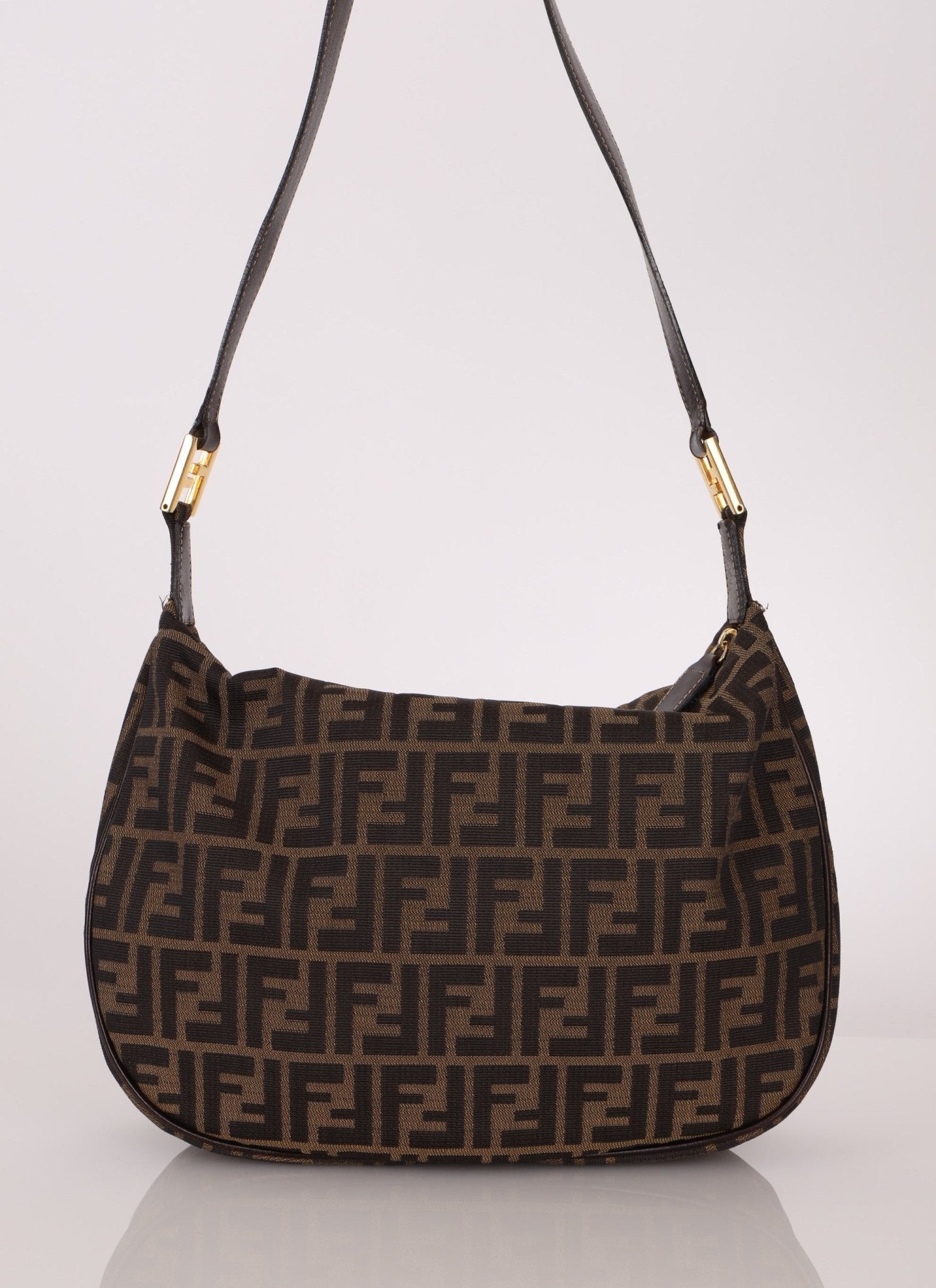 Fendi Zucca Rounded Crossbody - FashioNica