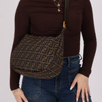 Fendi Zucca Rounded Crossbody - FashioNica