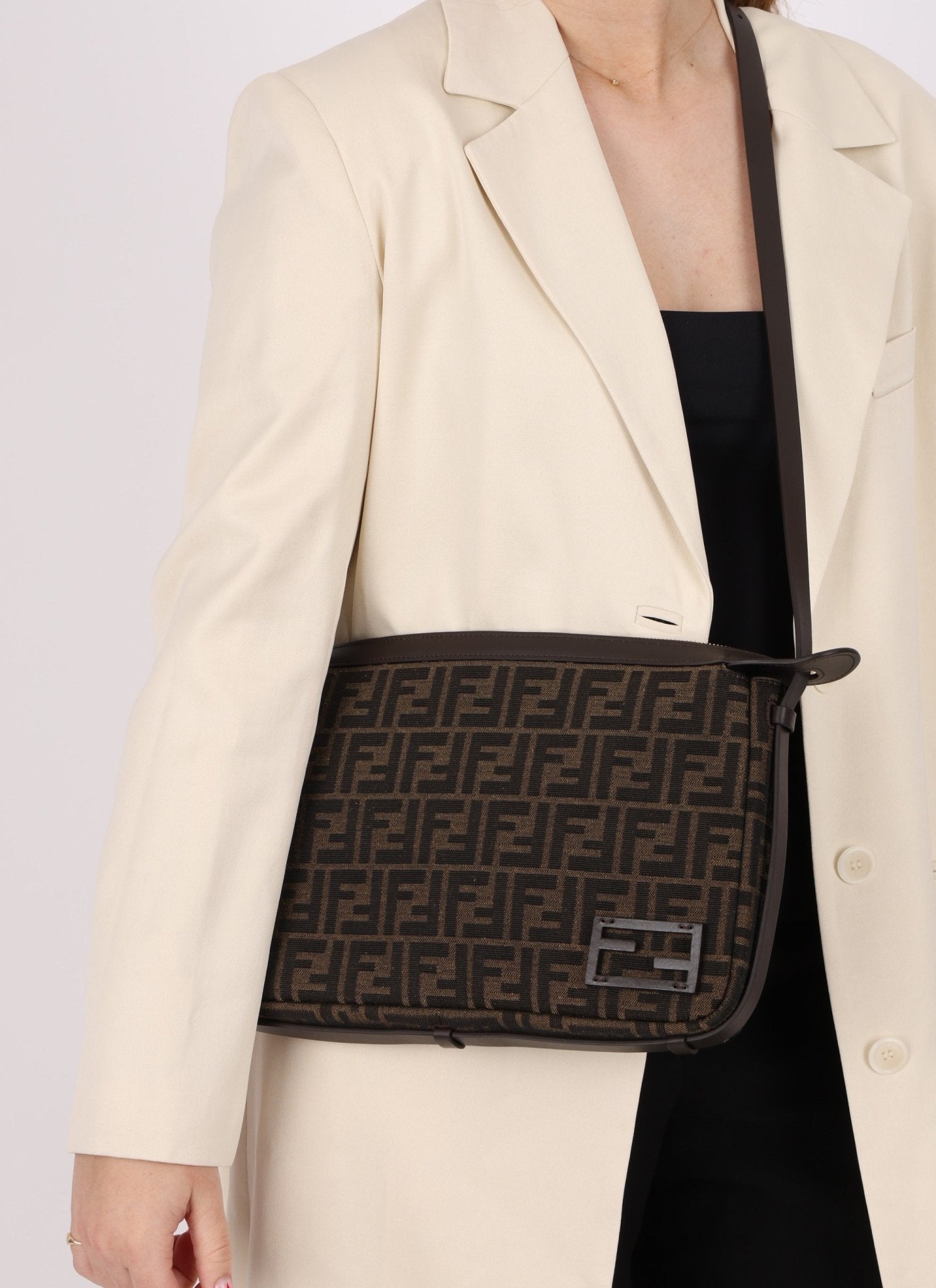 Fendi Zucca Simply Medium Crossbody - FashioNica