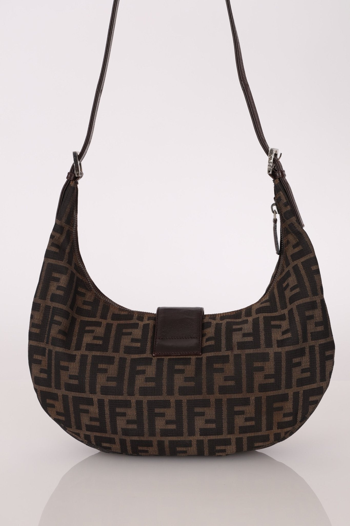 Fendi Zucca Small Croissant Bag - FashioNica