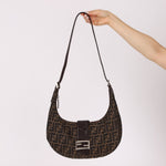Fendi Zucca Small Croissant Bag - FashioNica