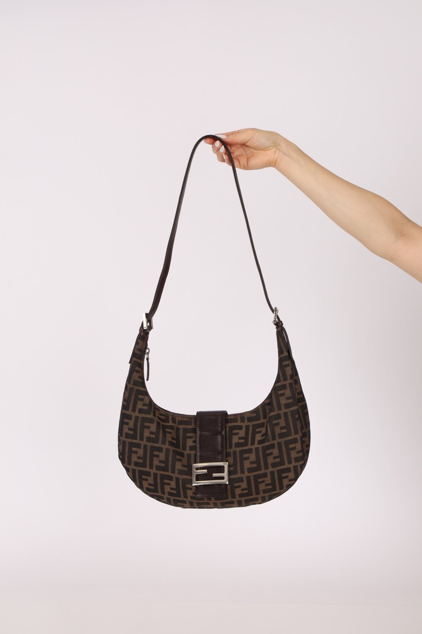 Fendi Zucca Small Croissant Bag - FashioNica
