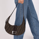Fendi Zucca Small Croissant Bag - FashioNica