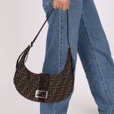 Fendi Zucca Small Croissant Bag - FashioNica