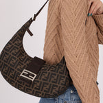 Fendi Zucca Small Croissant Bag - FashioNica