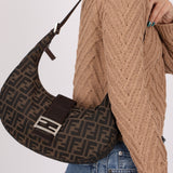 Fendi Zucca Small Croissant Bag - FashioNica