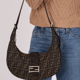 Fendi Zucca Small Croissant Bag - FashioNica