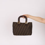Fendi Zucca Small Handle Tote - FashioNica