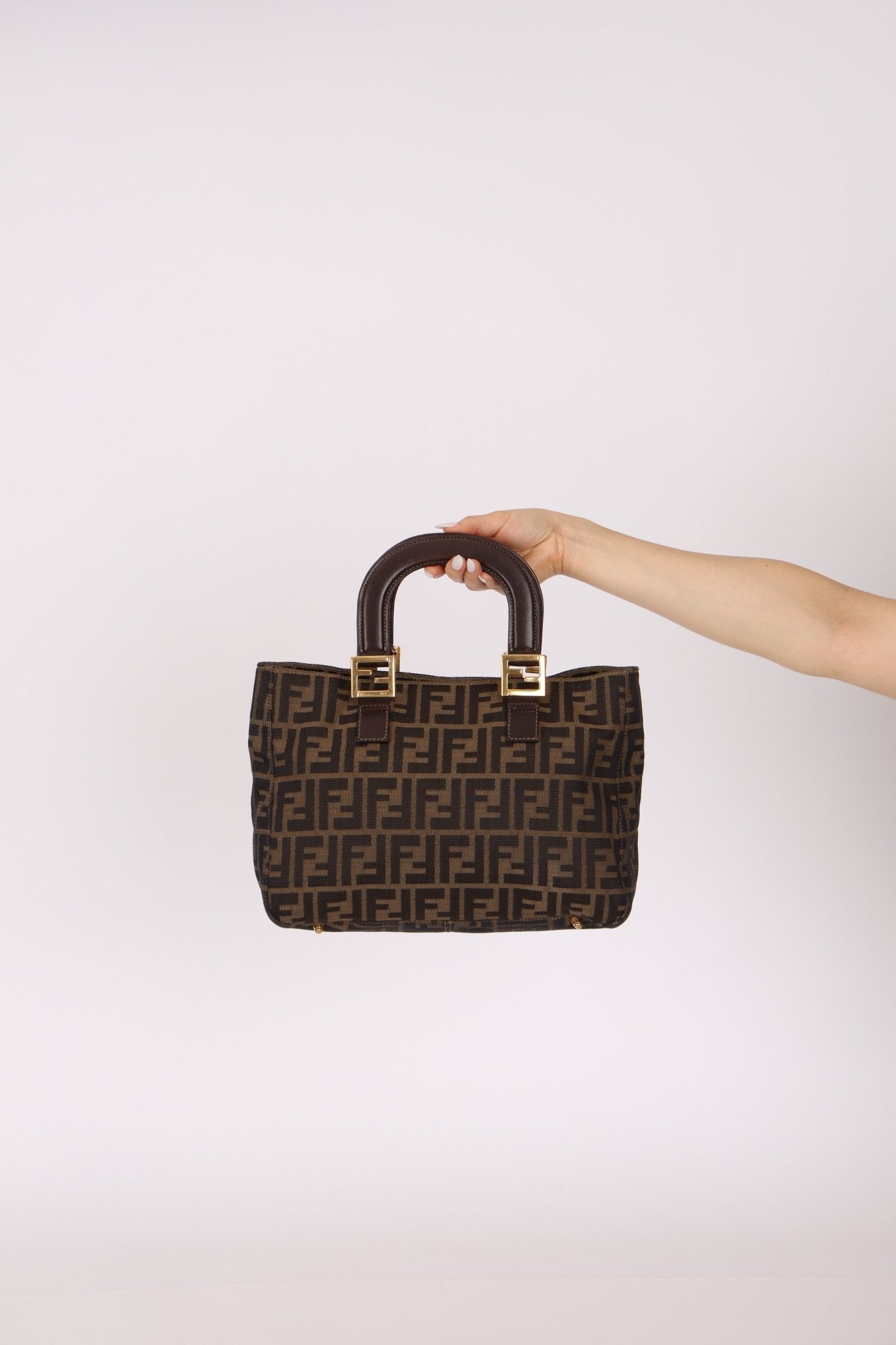 Fendi Zucca Small Handle Tote - FashioNica