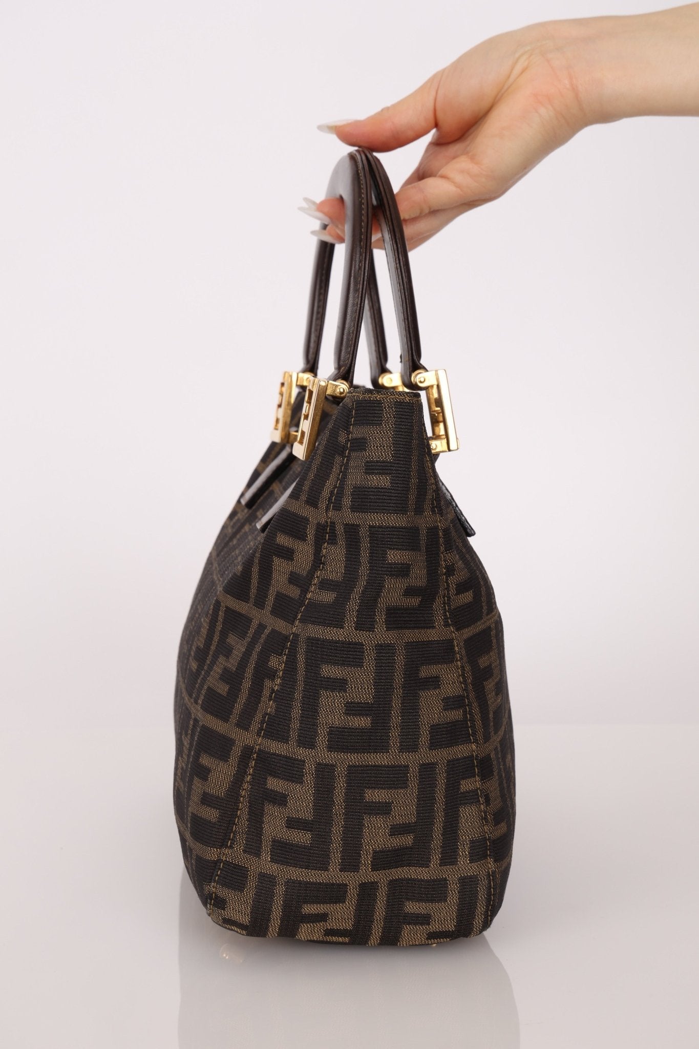 Fendi Zucca Small Handle Tote - FashioNica