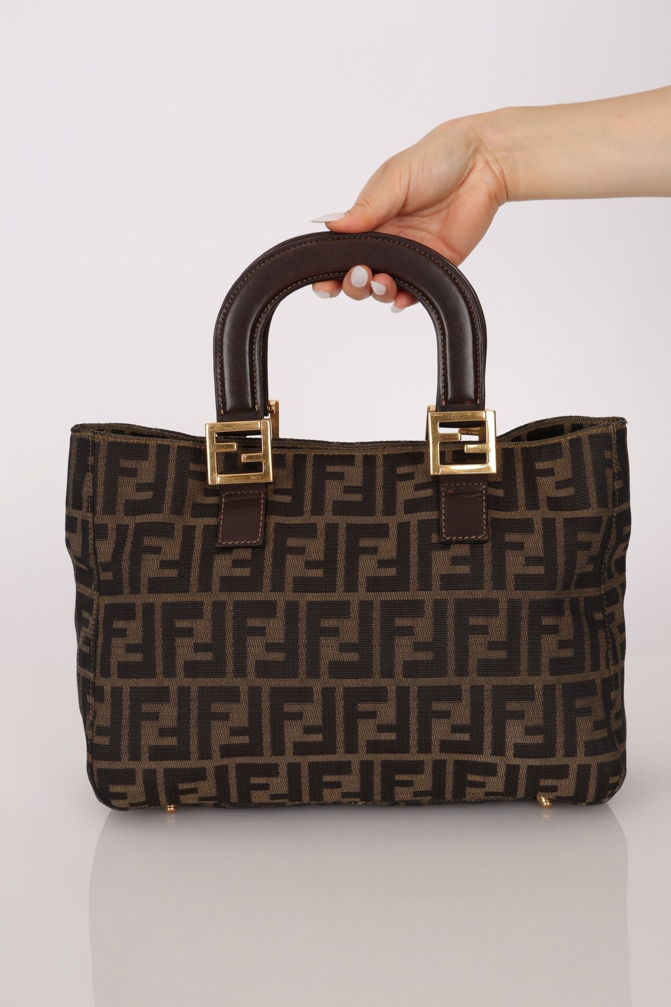 Fendi Zucca Small Handle Tote - FashioNica