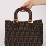 Fendi Zucca Small Handle Tote - FashioNica