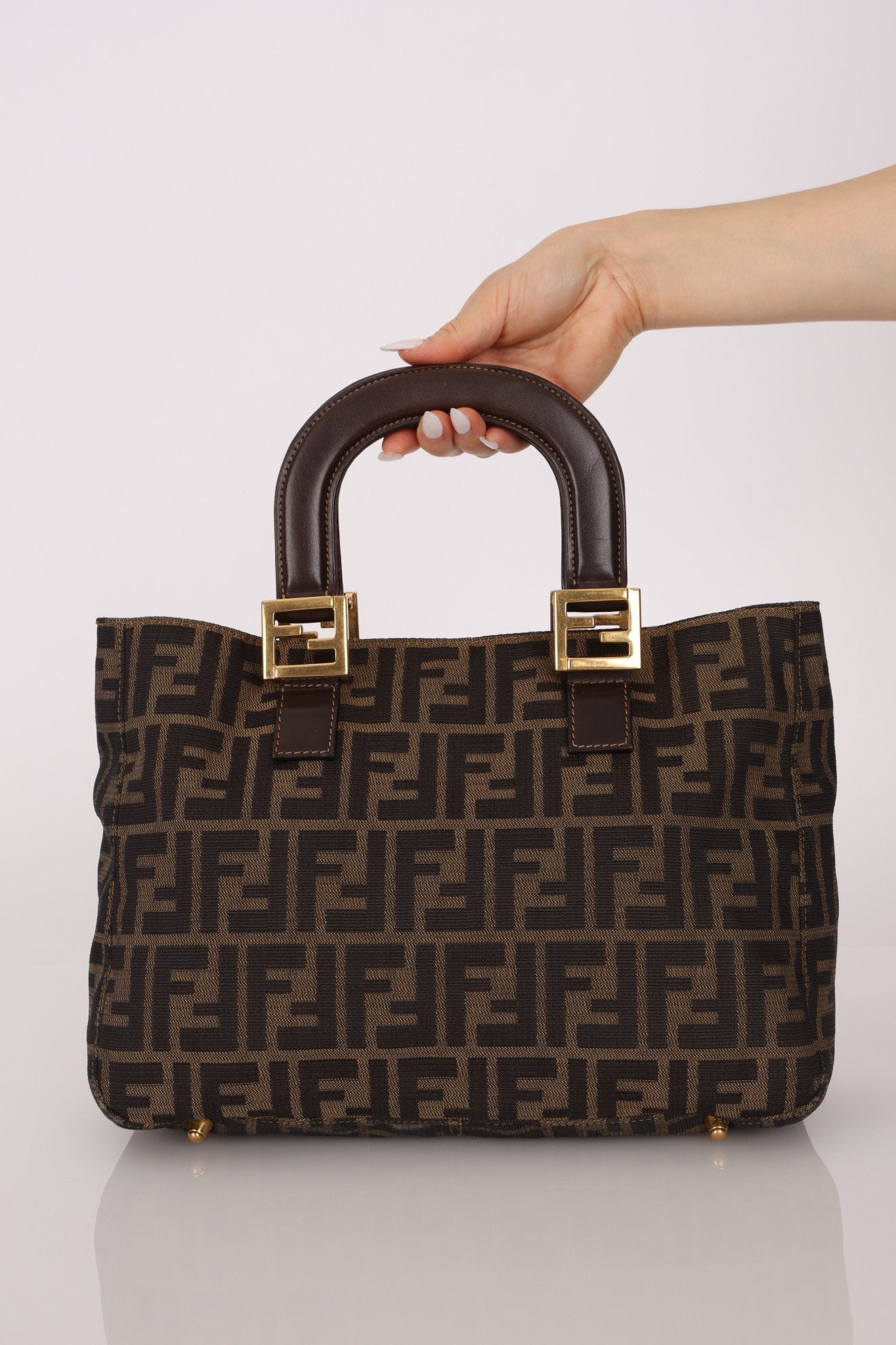 Fendi Zucca Small Handle Tote - FashioNica