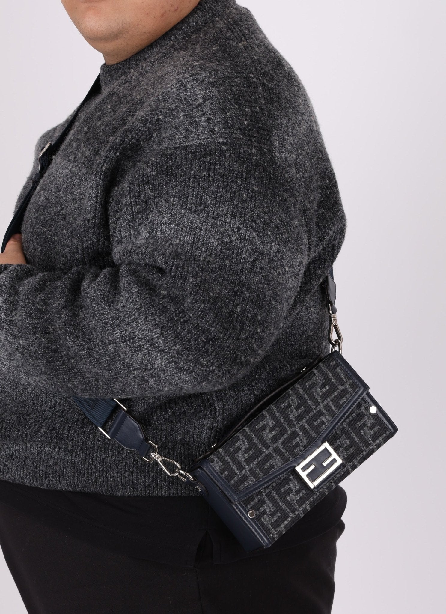 Fendi Zucca Soft Trunk Baguette - FashioNica