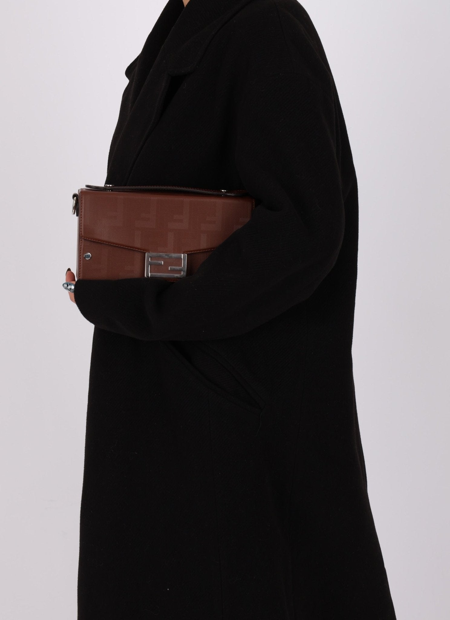 Fendi Zucca Soft Trunk Chocolate Baguette - FashioNica