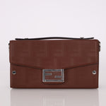 Fendi Zucca Soft Trunk Chocolate Baguette - FashioNica