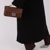 Fendi Zucca Soft Trunk Chocolate Baguette - FashioNica