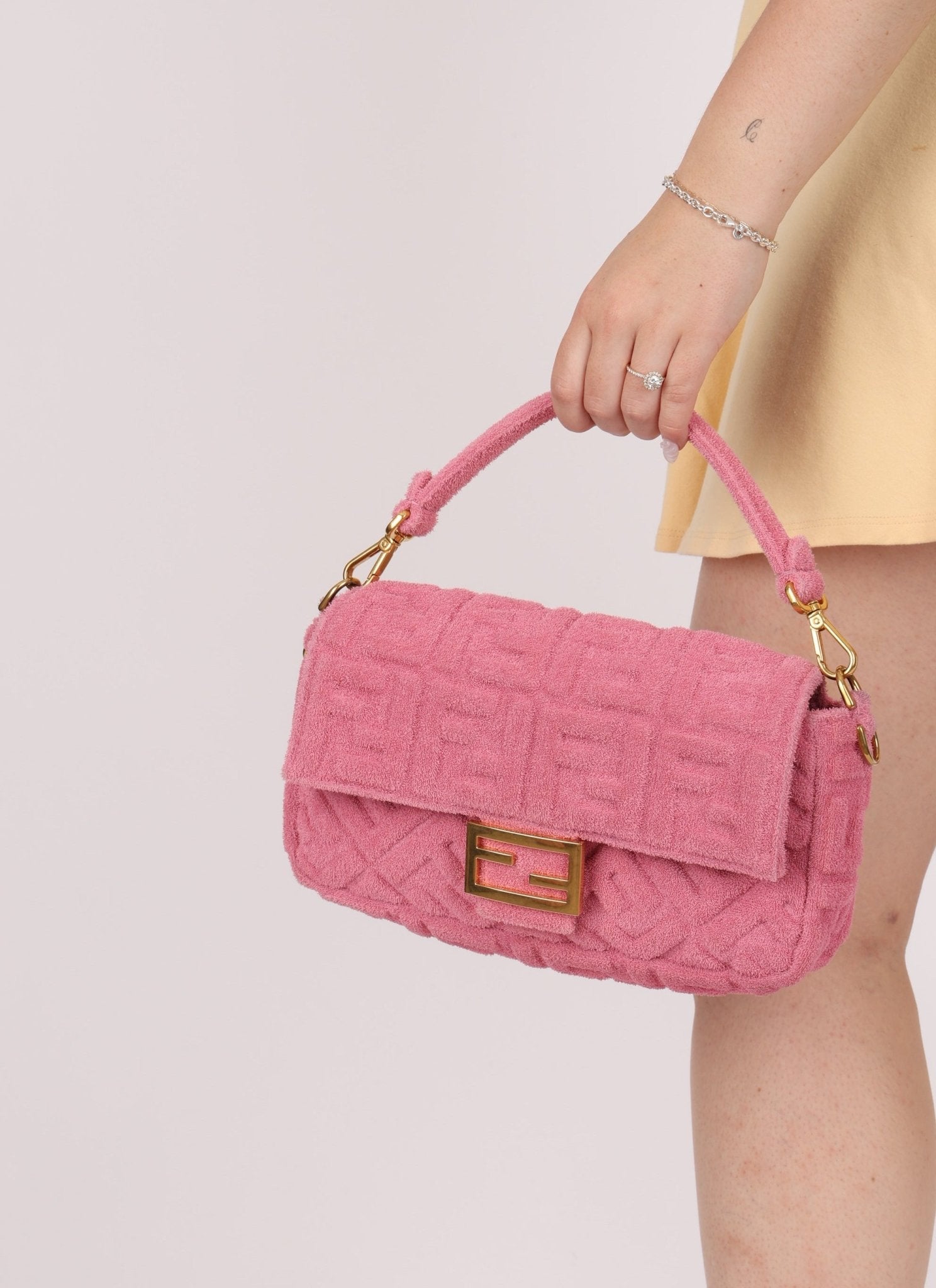 Fendi Zucca Terry Cloth Baguette - FashioNica