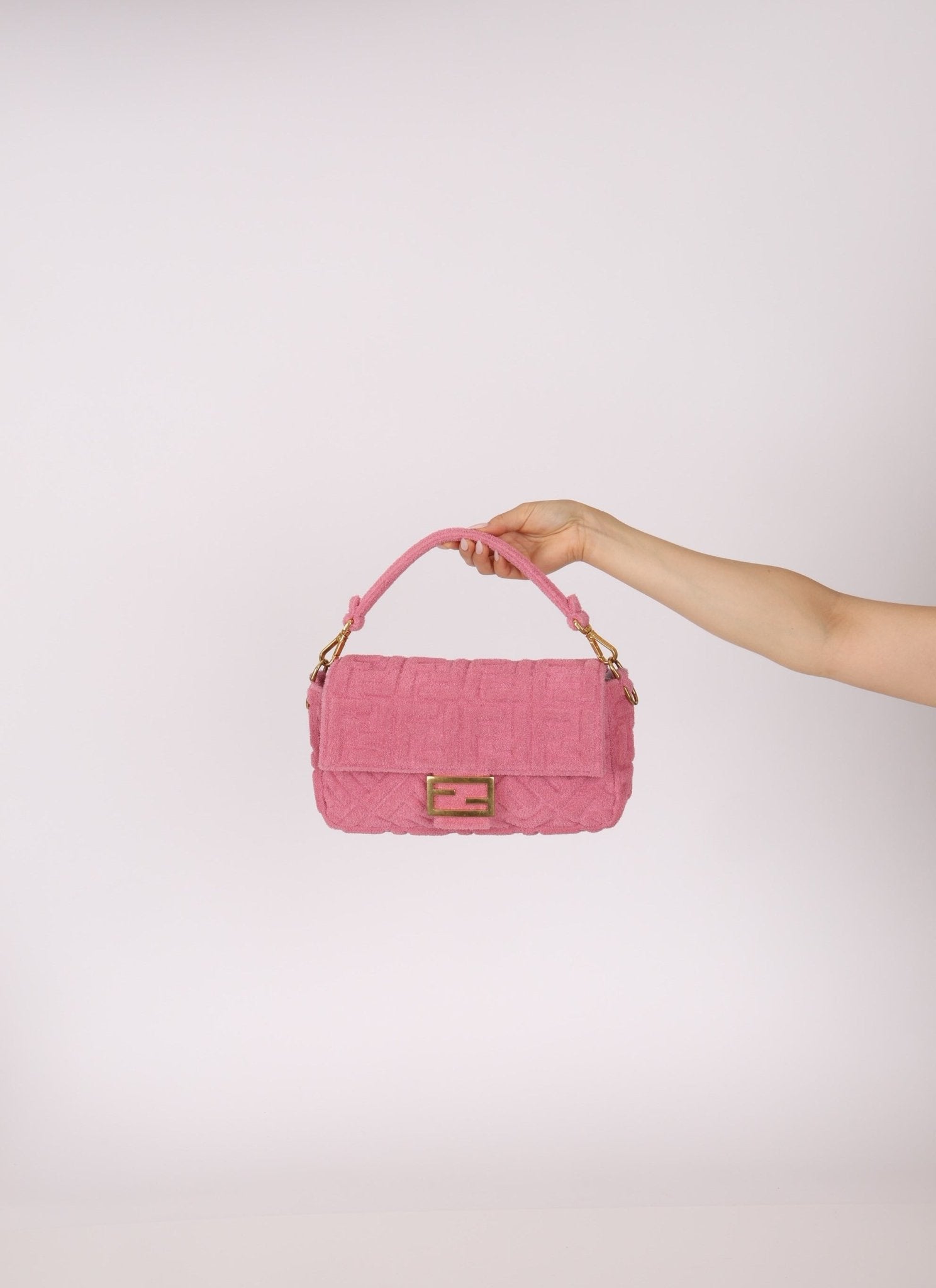 Fendi Zucca Terry Cloth Baguette - FashioNica