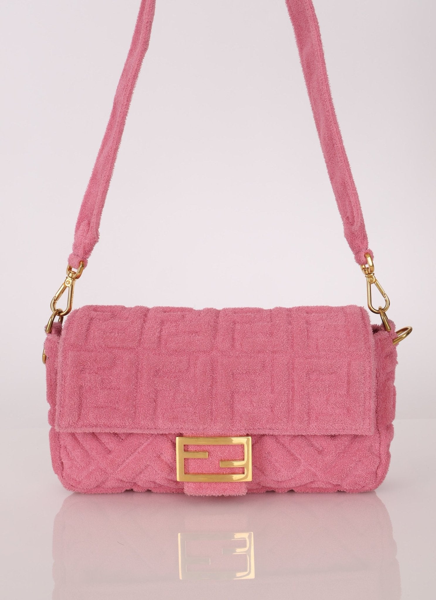 Fendi Zucca Terry Cloth Baguette - FashioNica