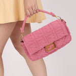 Fendi Zucca Terry Cloth Baguette - FashioNica