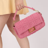Fendi Zucca Terry Cloth Baguette - FashioNica