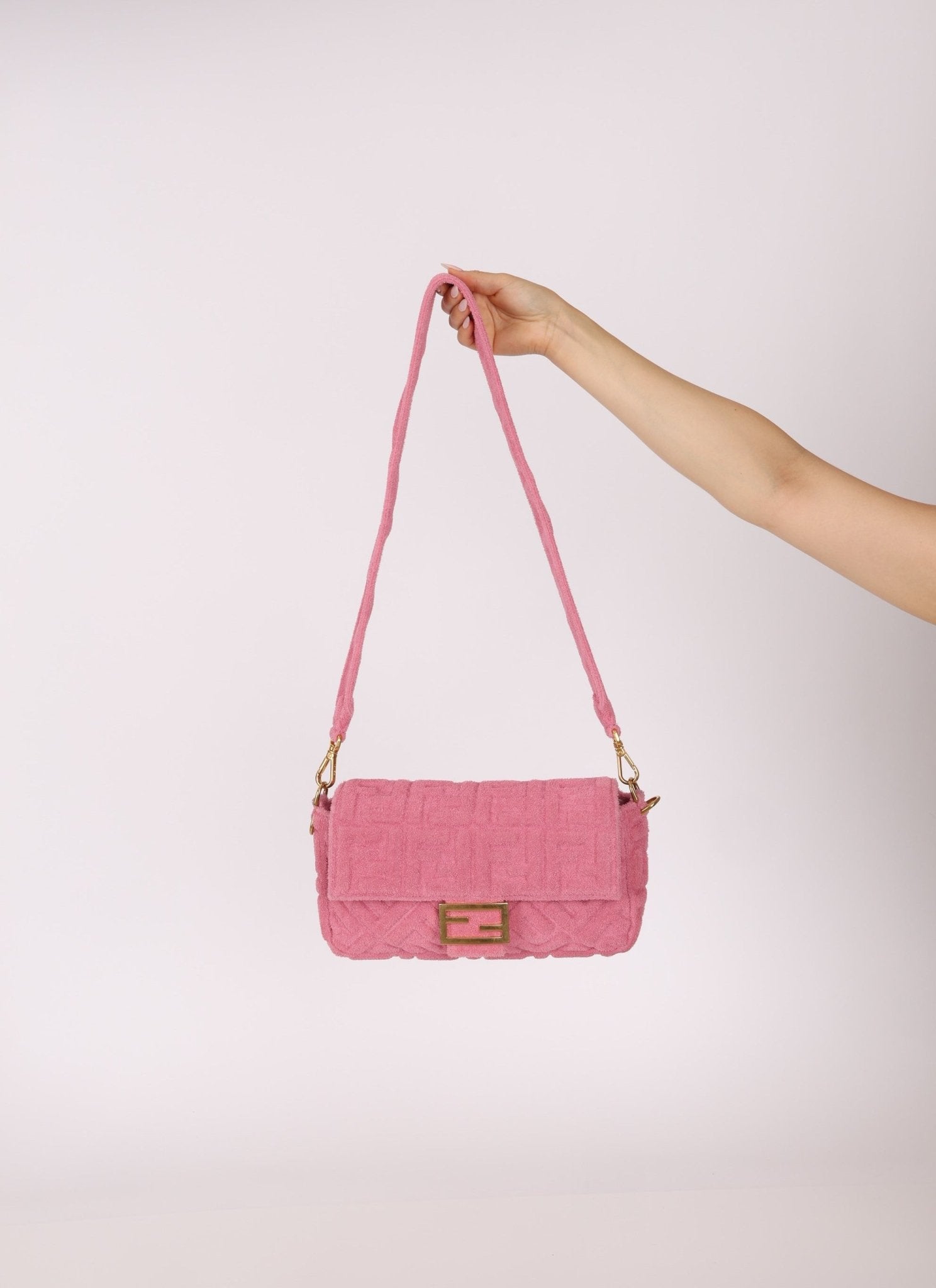 Fendi Zucca Terry Cloth Baguette - FashioNica