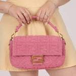 Fendi Zucca Terry Cloth Baguette - FashioNica