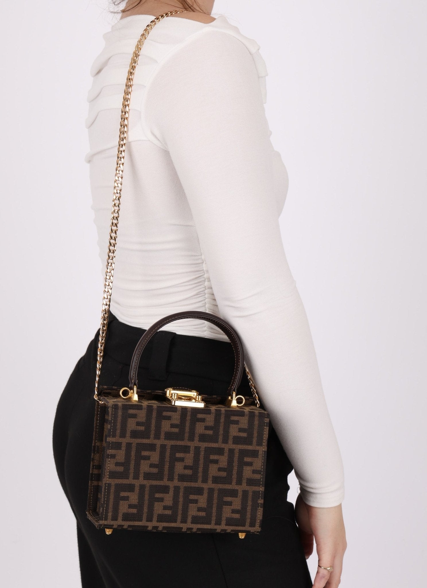 Fendi Zucca Top Handle Vanity - FashioNica