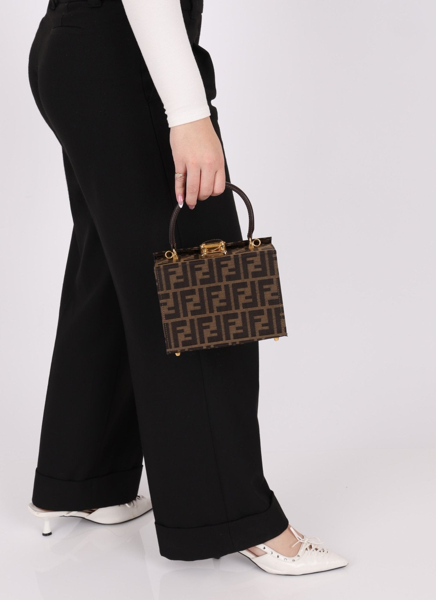 Fendi Zucca Top Handle Vanity - FashioNica