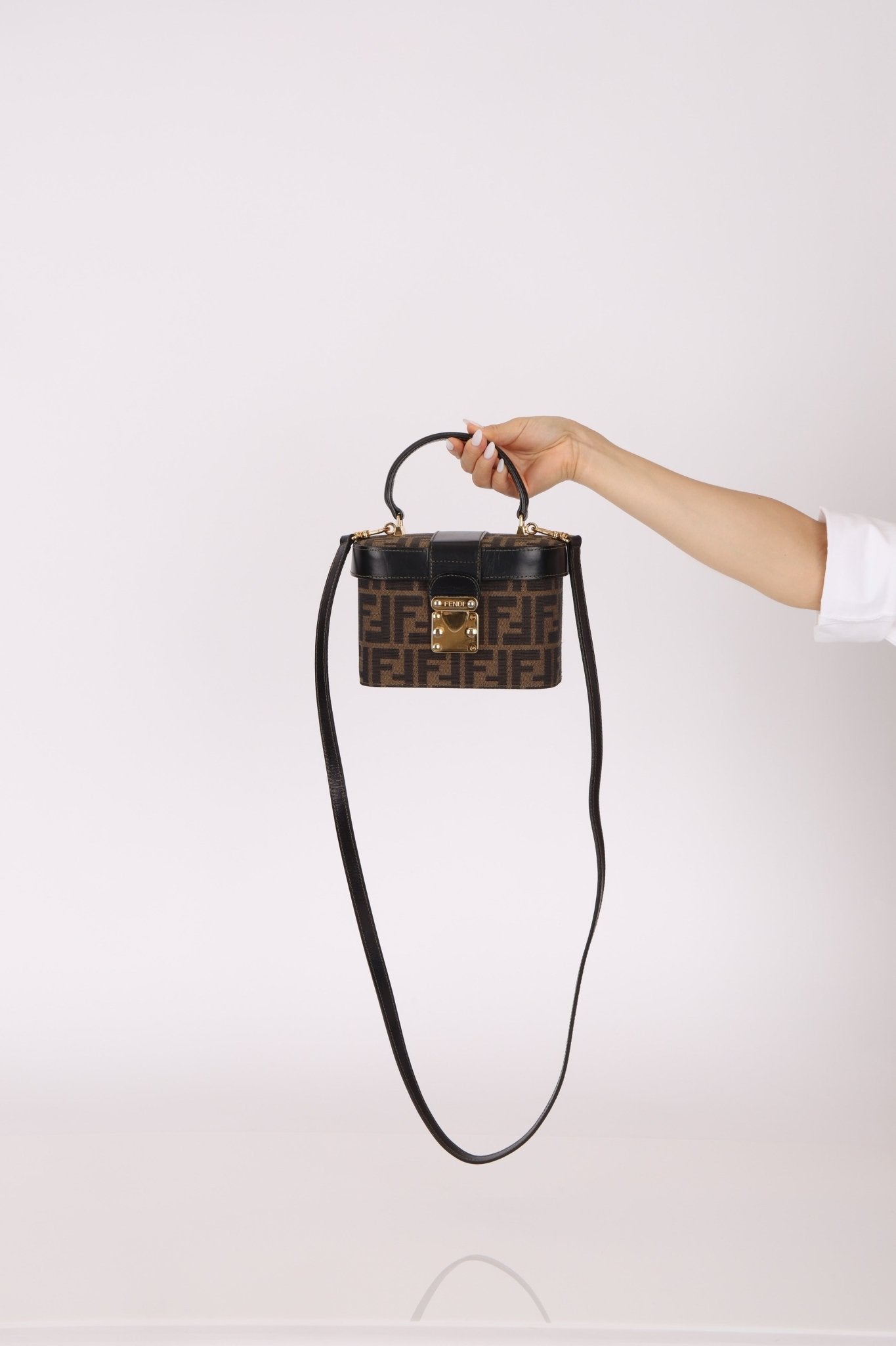 Fendi Zucca Vanity Bag w Strap GHW - FashioNica
