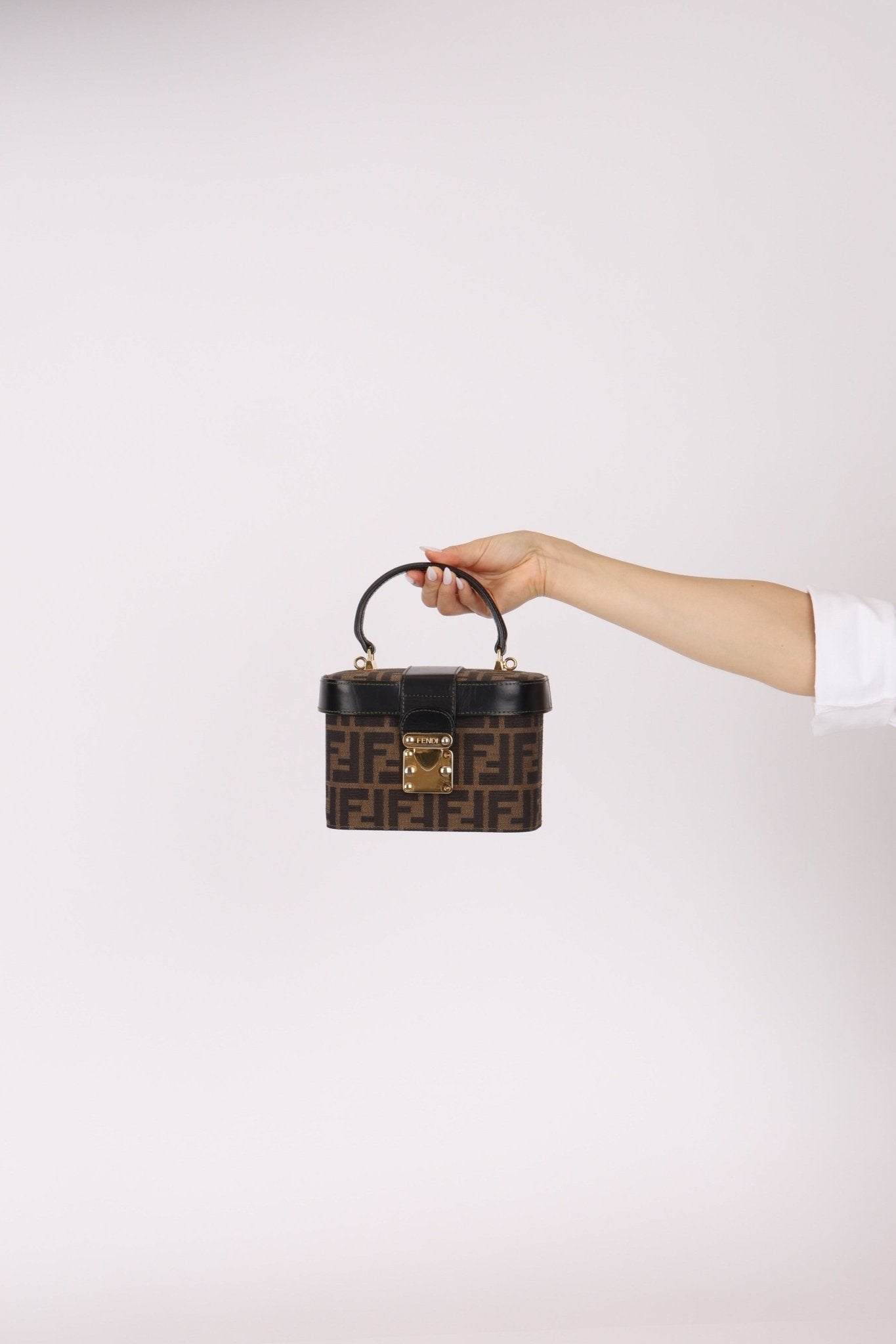 Fendi Zucca Vanity Bag w Strap GHW - FashioNica