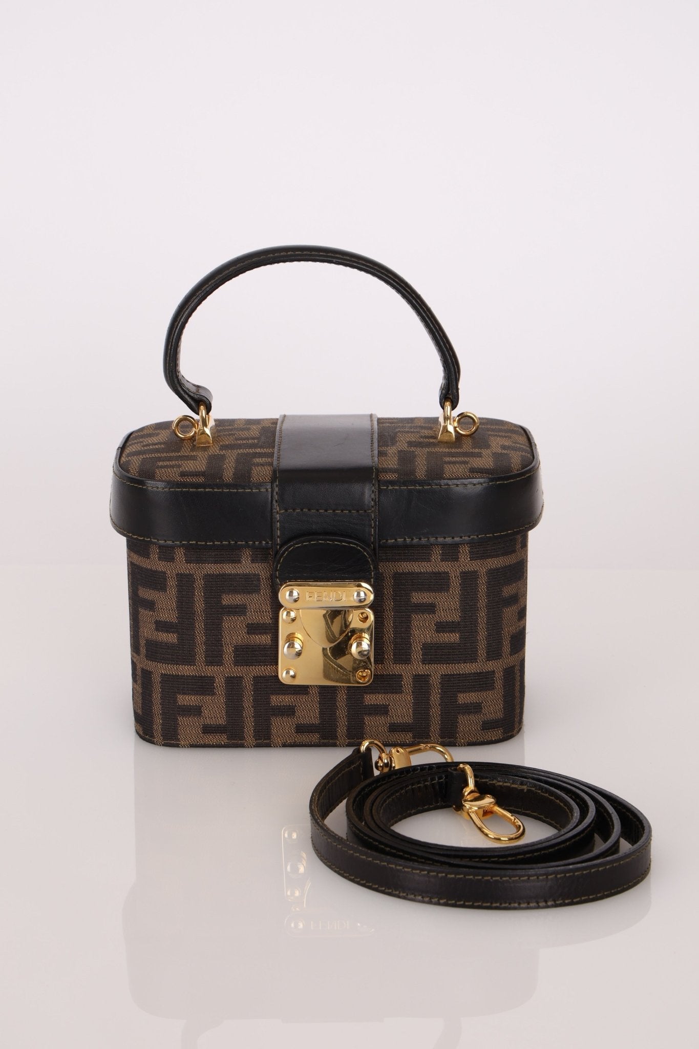 Fendi Zucca Vanity Bag w Strap GHW - FashioNica