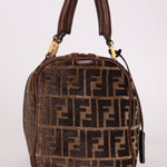 Fendi Zucca Velvet Boston Bag - FashioNica