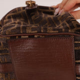 Fendi Zucca Velvet Boston Bag - FashioNica