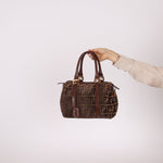 Fendi Zucca Velvet Boston Bag - FashioNica