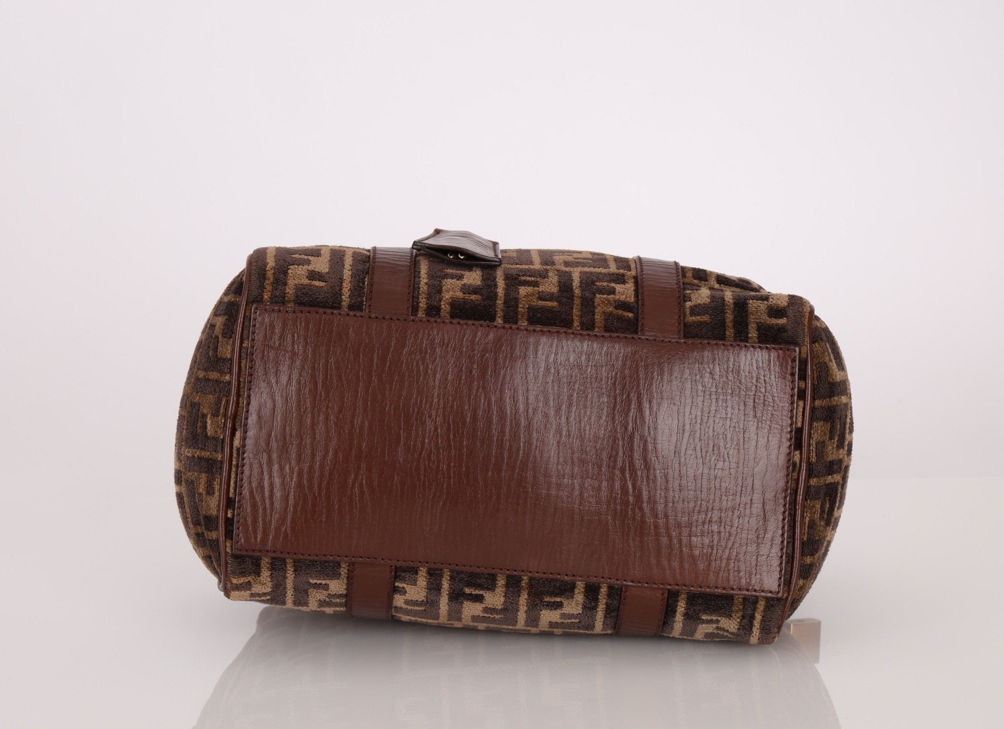 Fendi Zucca Velvet Boston Bag - FashioNica