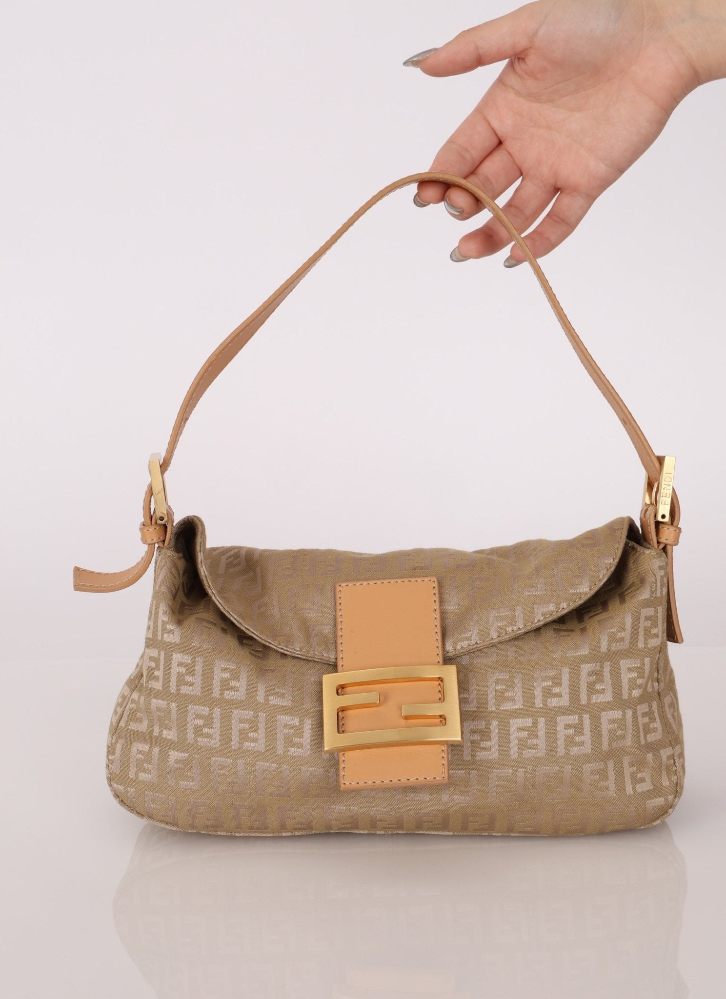 Fendi Zucchino Baguette GHW - FashioNica