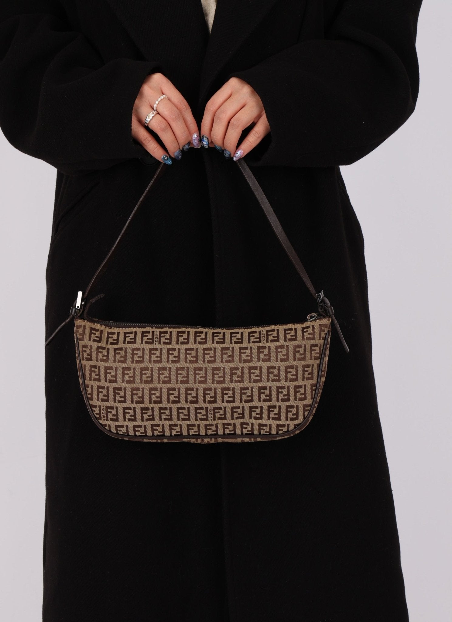 Fendi Zucchino Boat Pochette - FashioNica