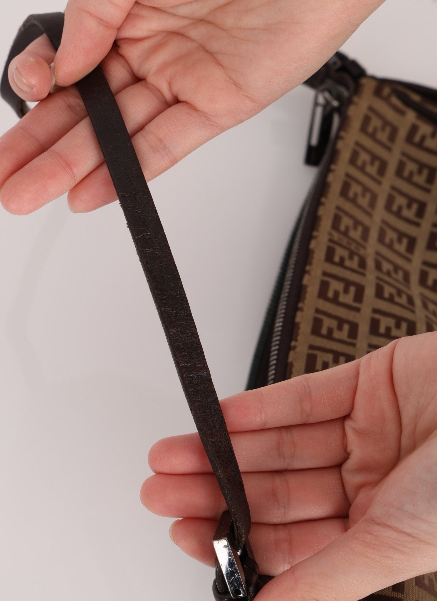 Fendi Zucchino Boat Pochette - FashioNica