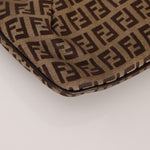 Fendi Zucchino Canvas Charm Chain Pochette - FashioNica