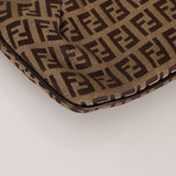 Fendi Zucchino Canvas Charm Chain Pochette - FashioNica