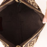 Fendi Zucchino Canvas Charm Chain Pochette - FashioNica