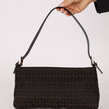 Fendi Zucchino Chocolate Pochette - FashioNica